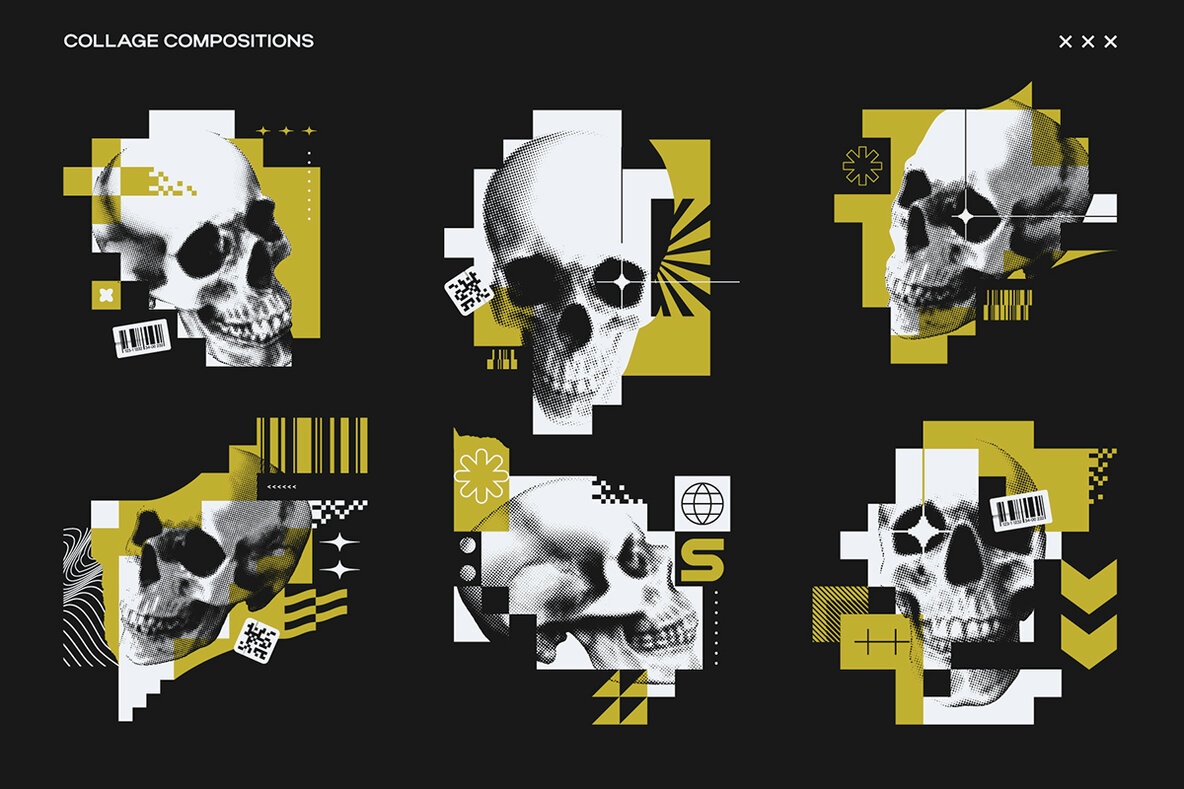 Brutalist Blocks Vector Pack 7