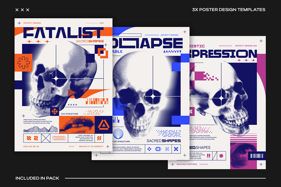 Brutalist Blocks Vector Pack 8