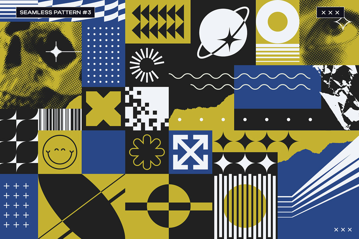 Brutalist Blocks Vector Pack 12