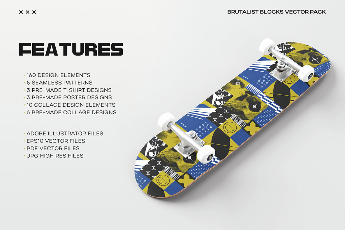 Brutalist Blocks Vector Pack 15