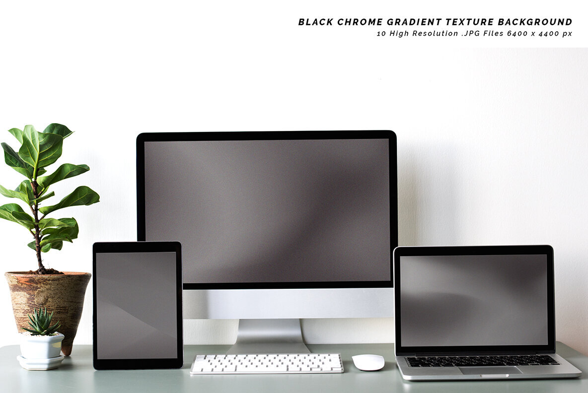 Black Chrome Gradient Texture Background 2
