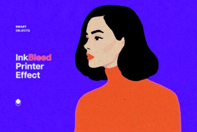 Ink Bleed Fabric Printer Effect