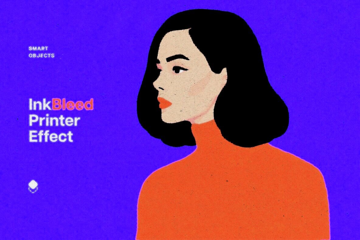 Ink Bleed Fabric Printer Effect 1