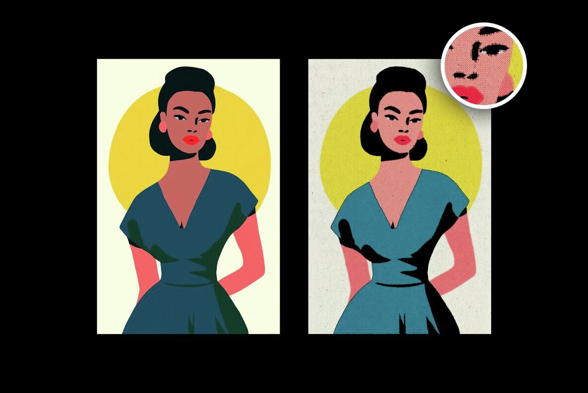 Ink Bleed Fabric Printer Effect 4