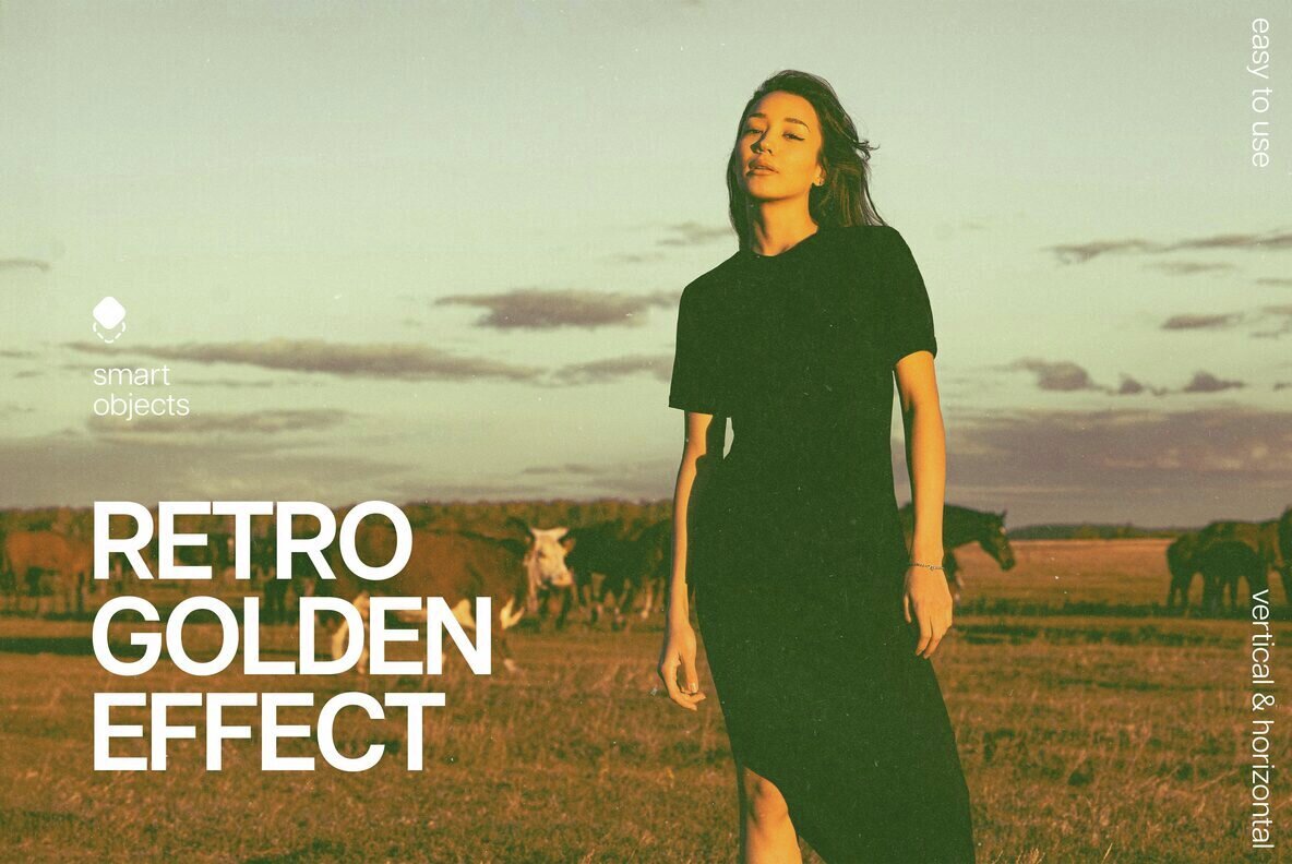 Retro Golden Photo Effect 1