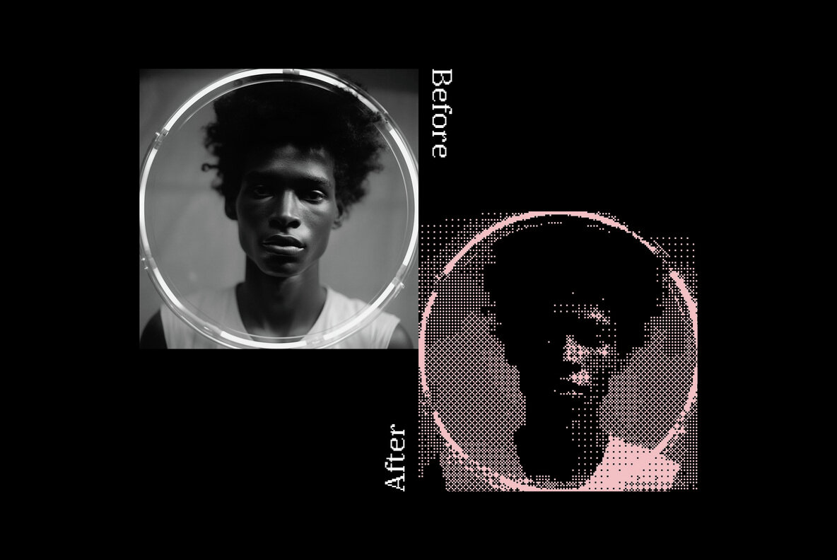 Dithered Bitmap Photo Effect 7