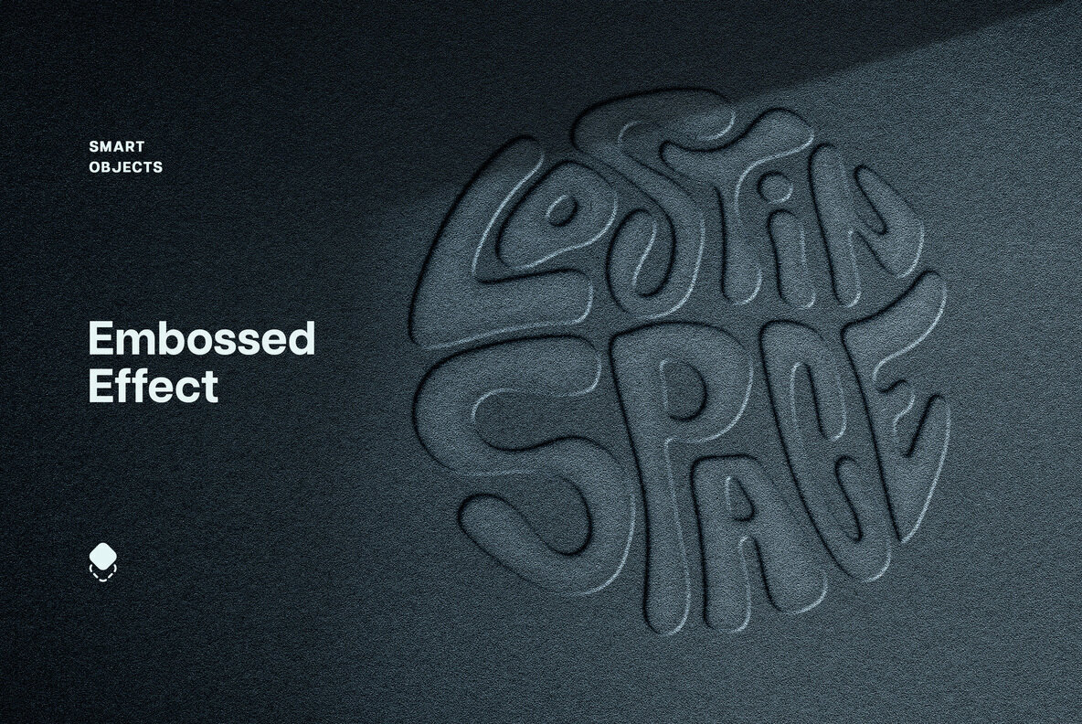 Embossed Text and Logo Effect 1