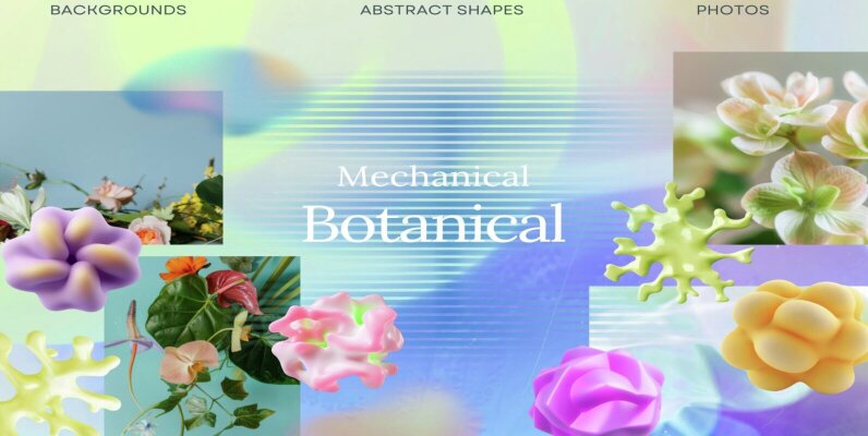 Mechanical Botanical backgrounds