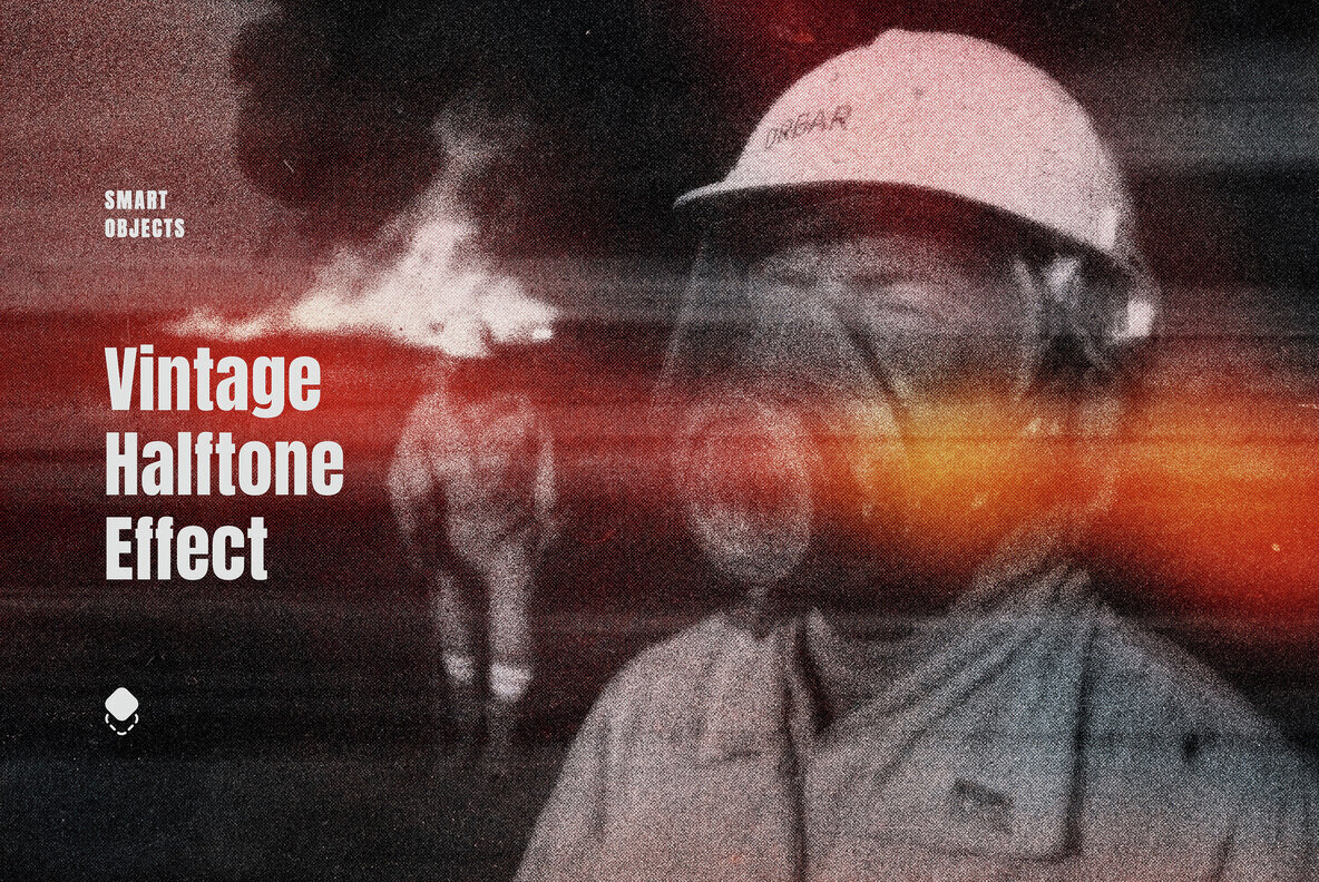 Vintage Halftone Photo Effect 1