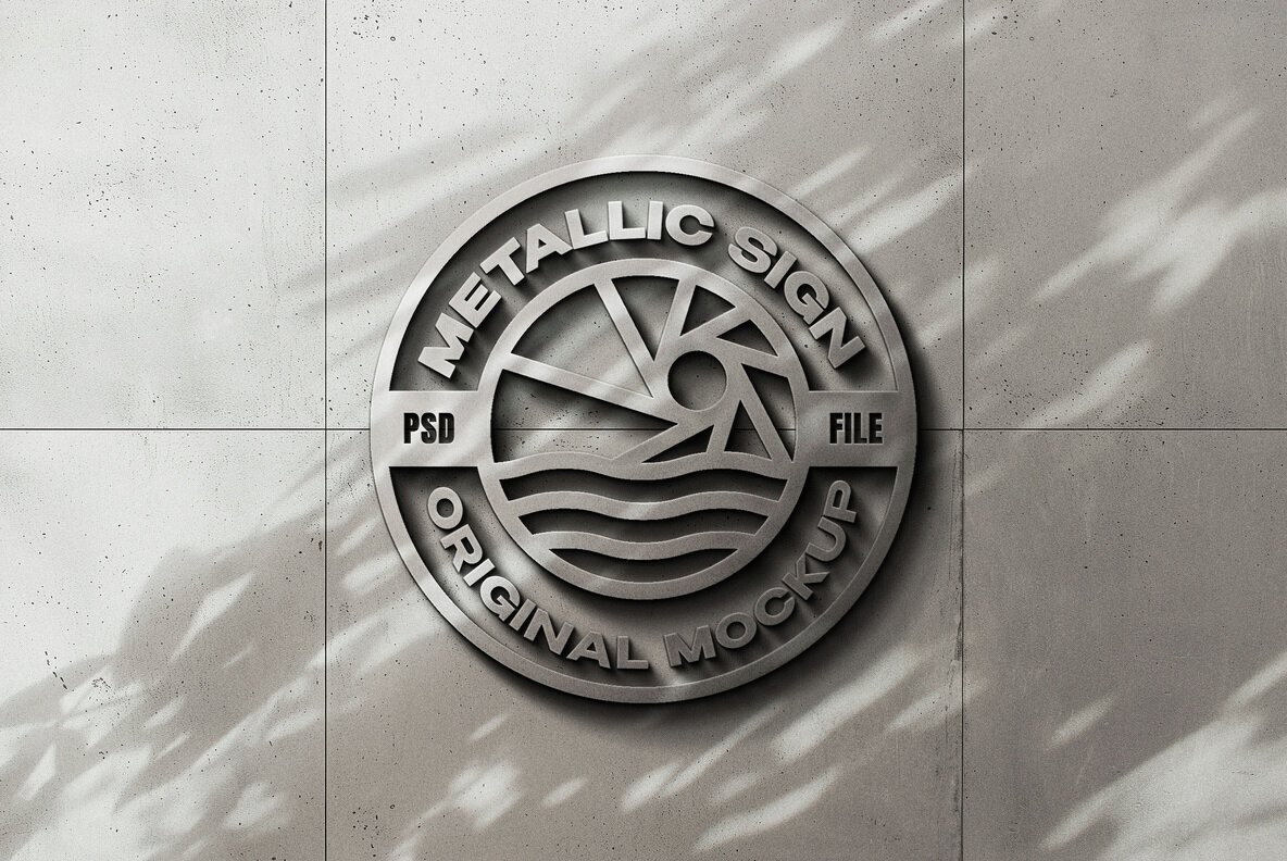 Metallic Sign Mockup 1