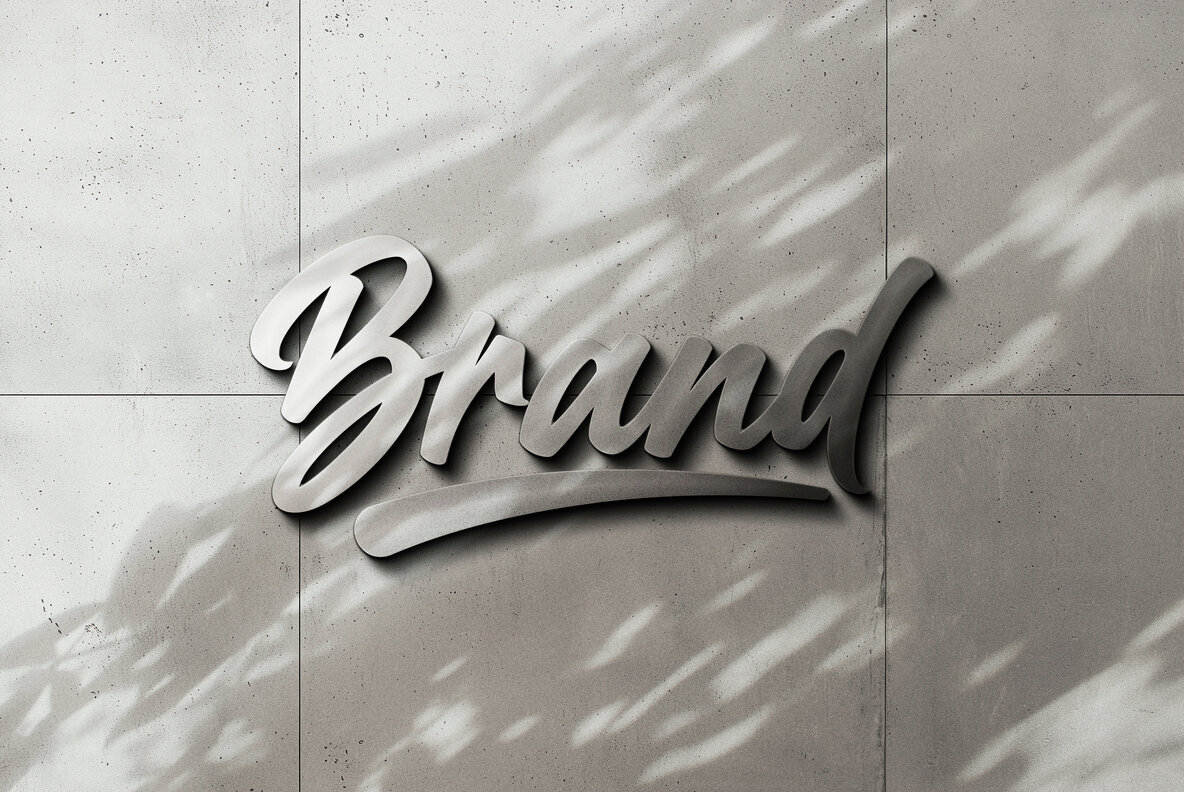 Metallic Sign Mockup 3
