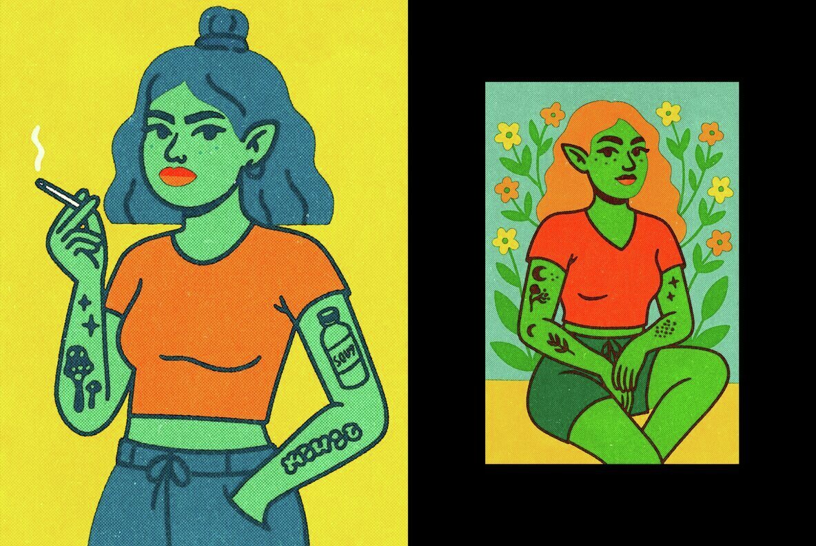 Retro Paper Printer Design Effect 2