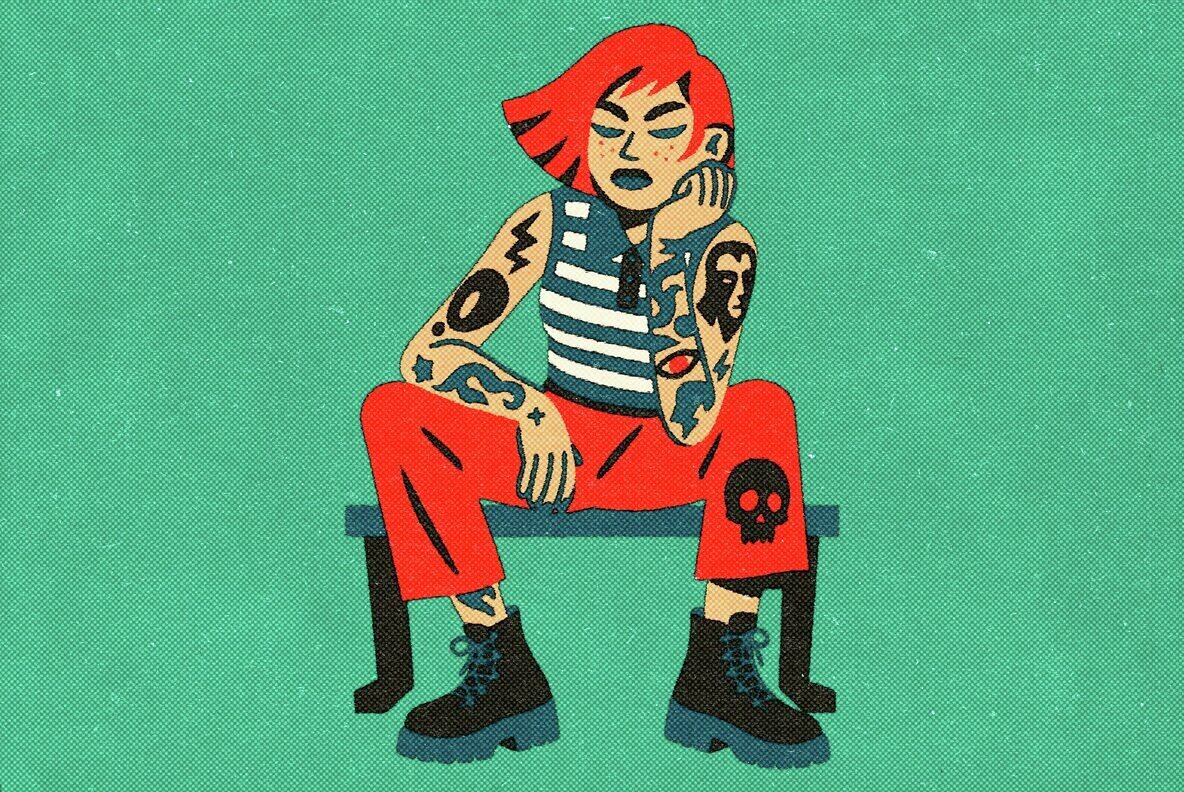 Retro Paper Printer Design Effect 3