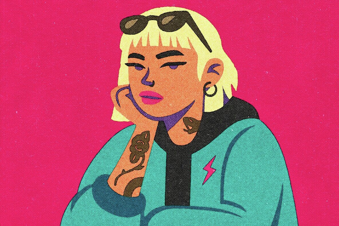 Retro Paper Printer Design Effect 7