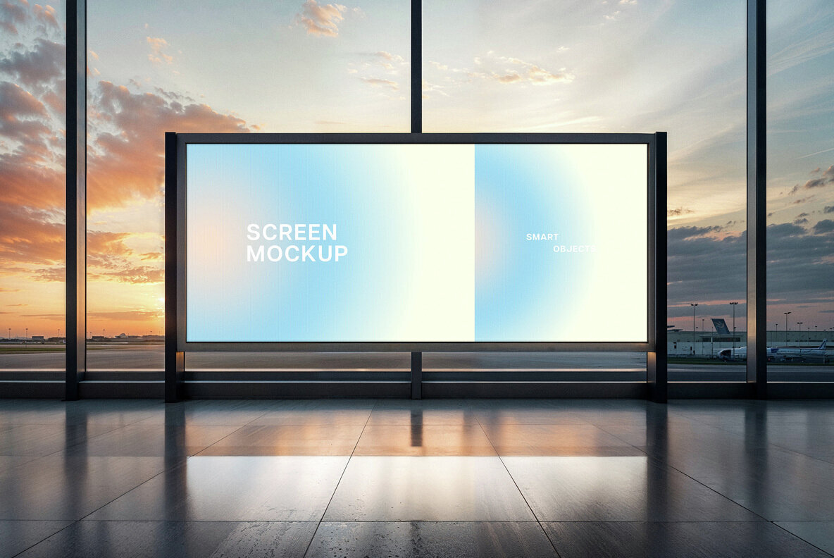Airport Screen Mockup 2