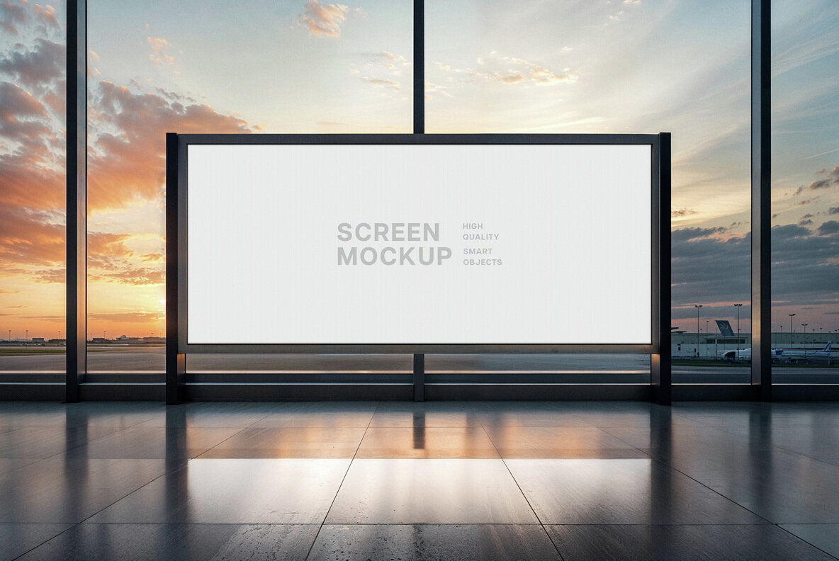 Airport Screen Mockup 4