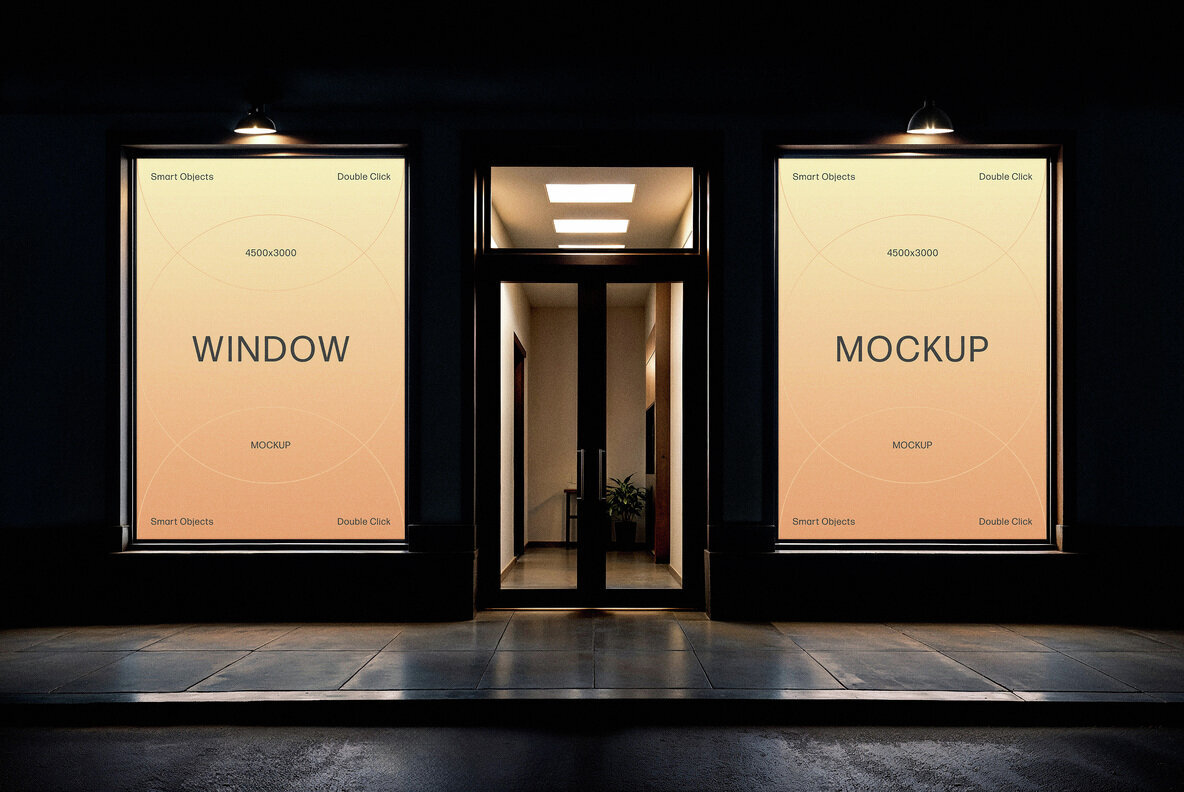 2 Outdoor Window Posters Mockup 1