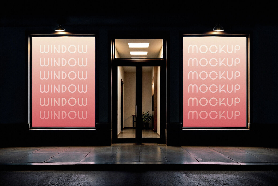 2 Outdoor Window Posters Mockup 2