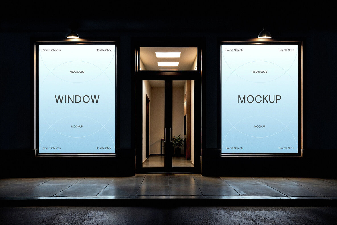 2 Outdoor Window Posters Mockup 3