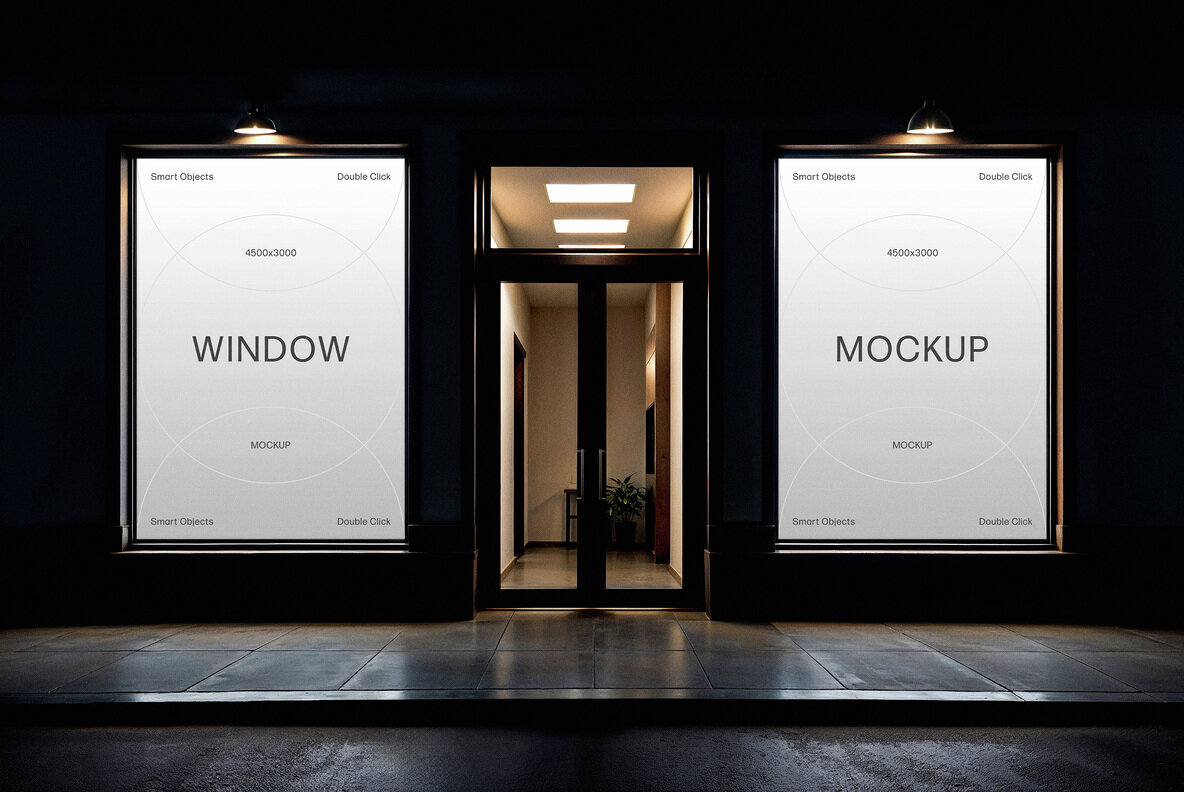 2 Outdoor Window Posters Mockup 4