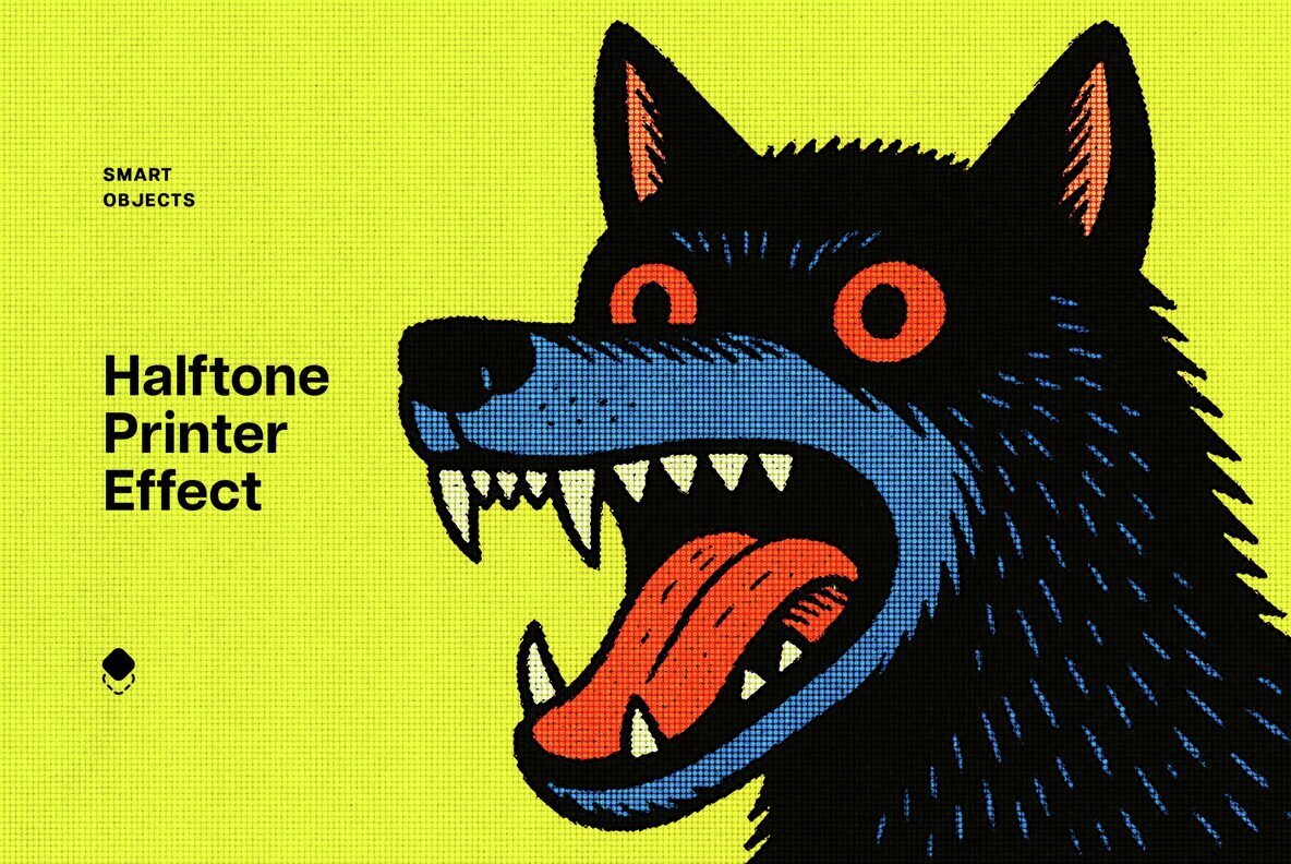 Authentic Halftone Printer Effect 1