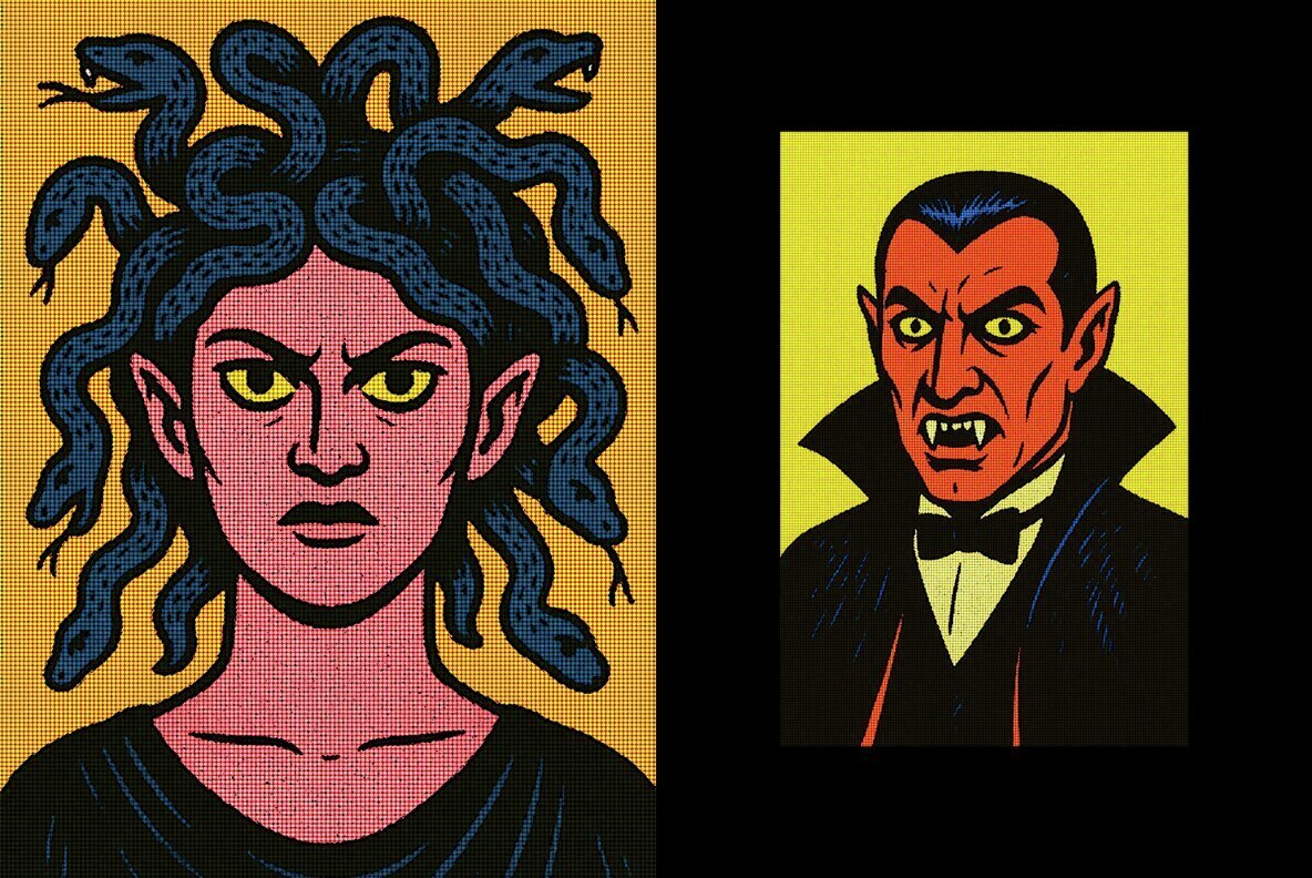 Authentic Halftone Printer Effect 2