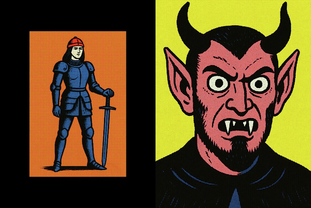 Authentic Halftone Printer Effect 6