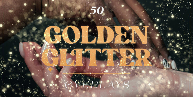 Golden Glitter Overlays