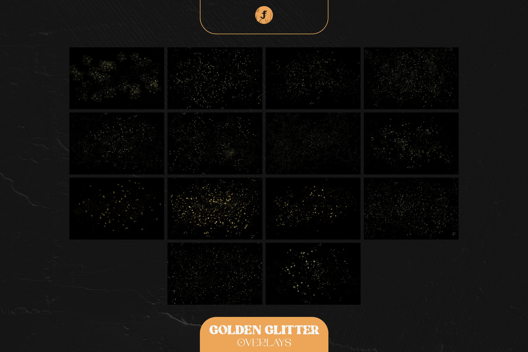 Golden Glitter Overlays 12