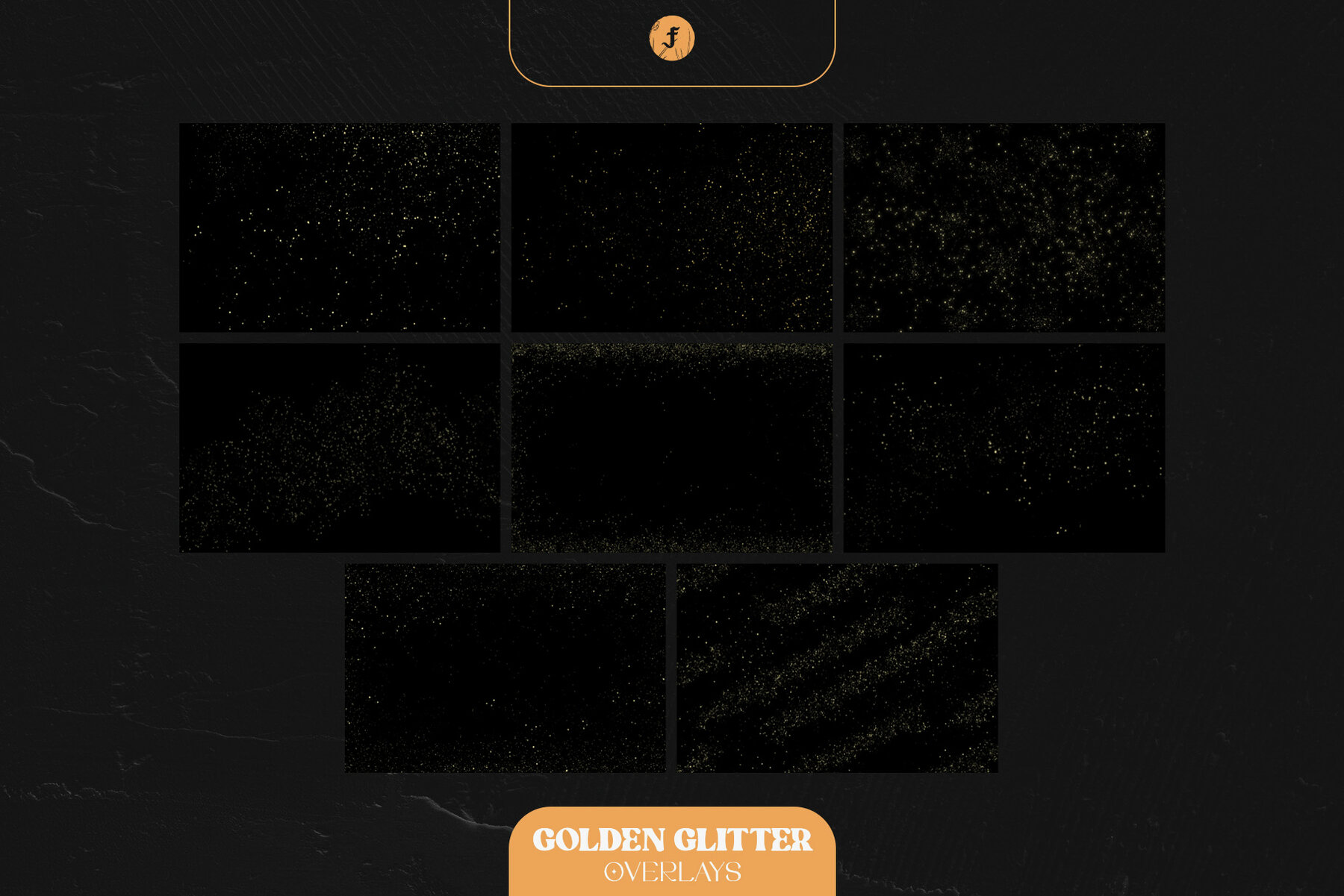Golden Glitter Overlays 13