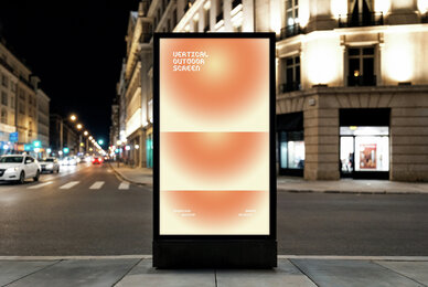 City Digital Signage Screen Mockup