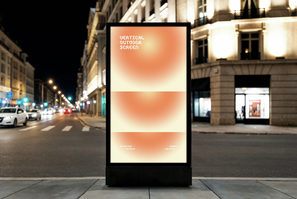 City Digital Signage Screen Mockup 1