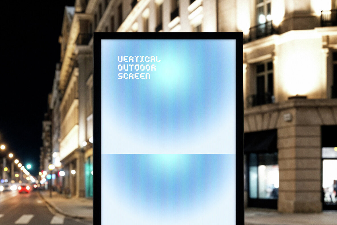 City Digital Signage Screen Mockup 3