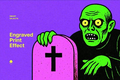 Engraved Print Design Effect