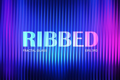 Ribbed Fractal Glass Neon Collection