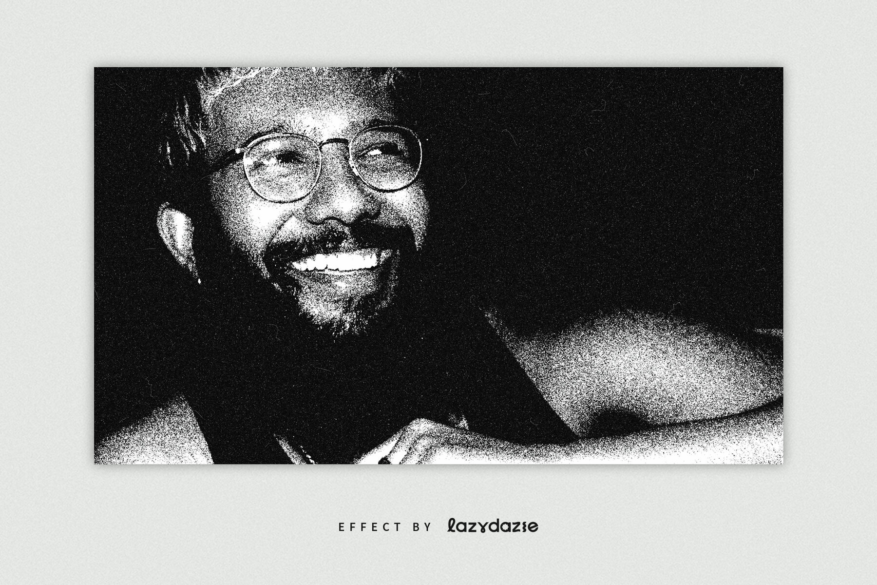 Xerox Grunge Print Image Effect Mockup 4