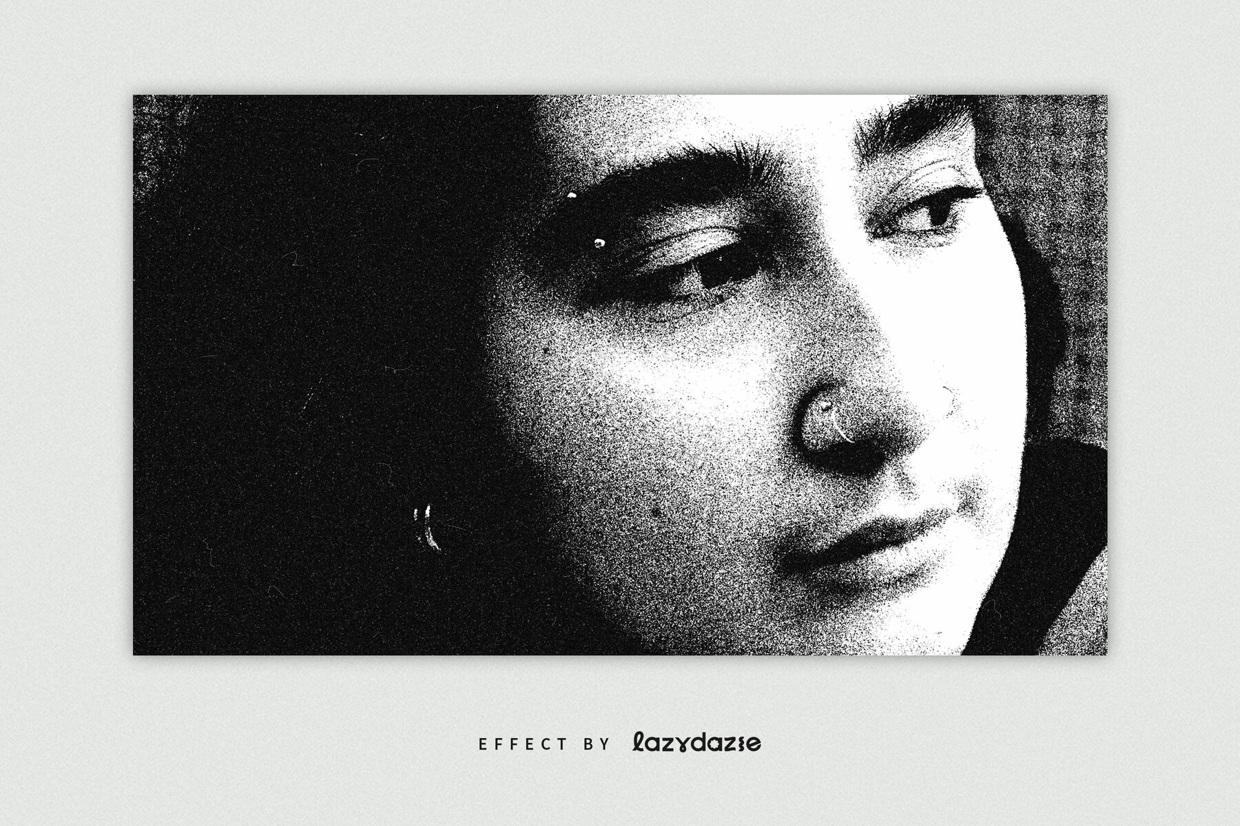 Xerox Grunge Print Image Effect Mockup 5