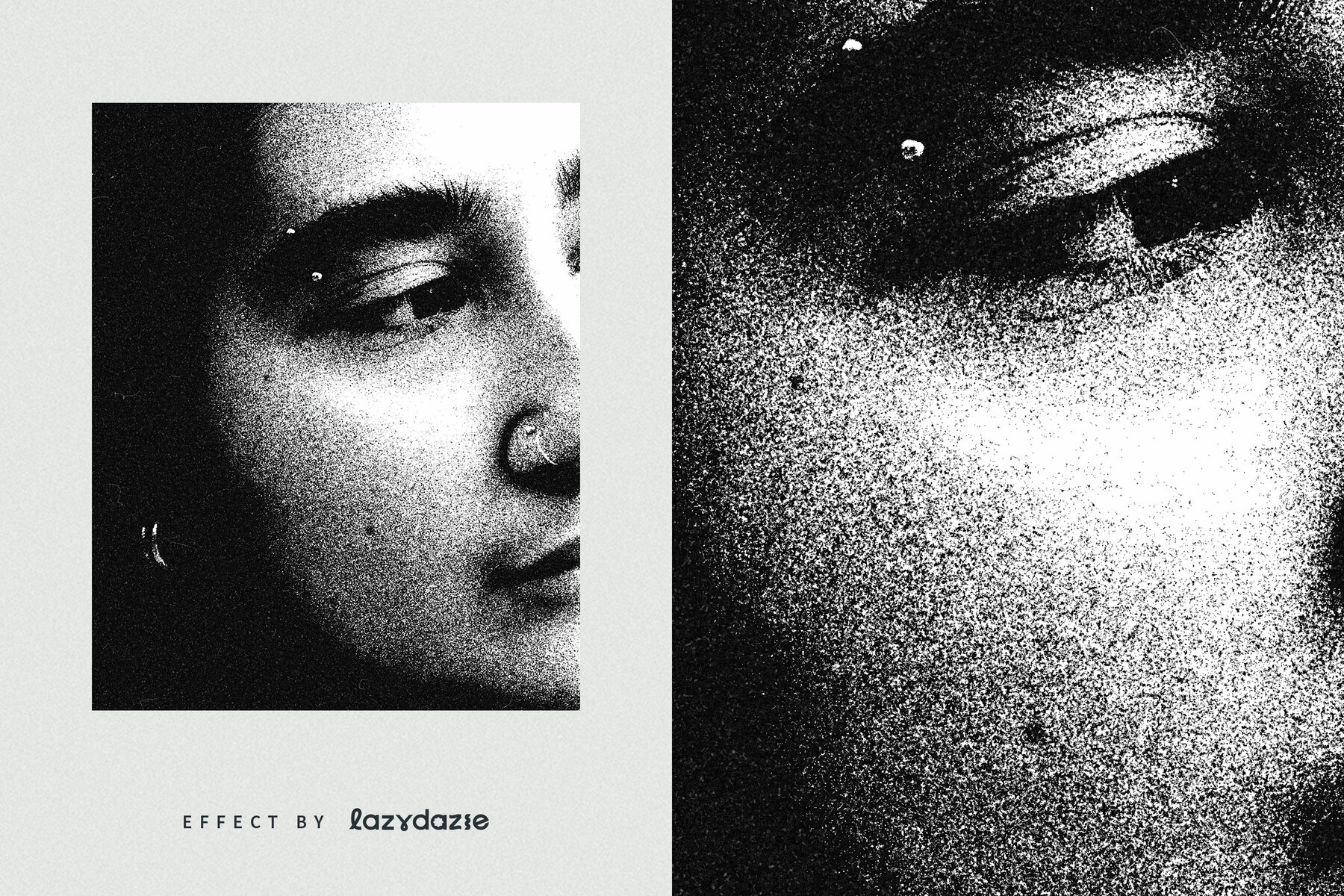 Xerox Grunge Print Image Effect Mockup 6