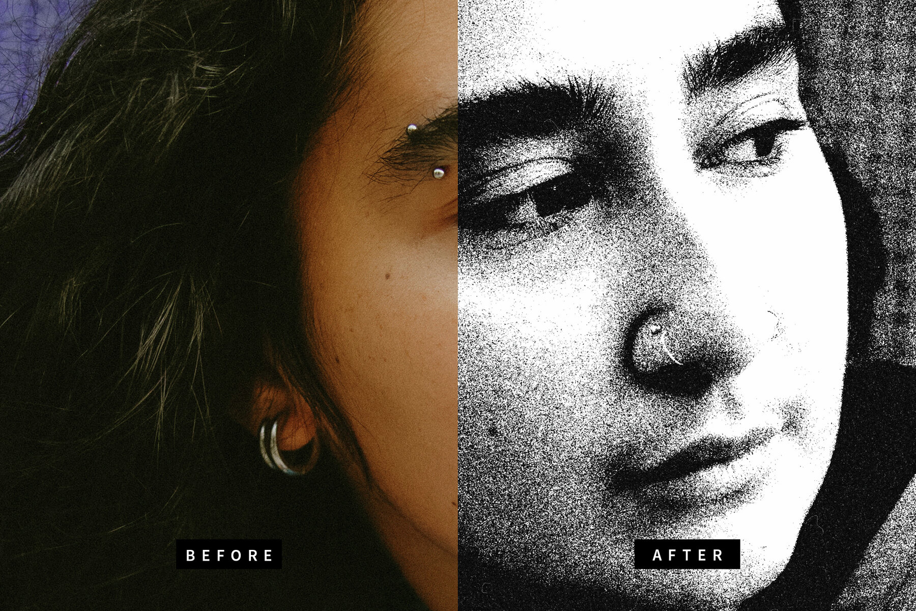 Xerox Grunge Print Image Effect Mockup 7