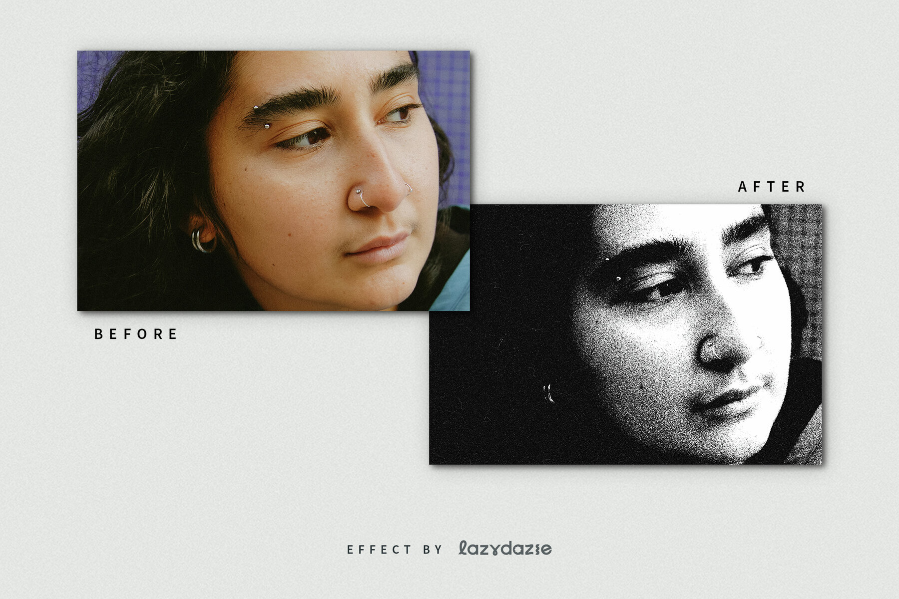 Xerox Grunge Print Image Effect Mockup 8