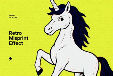 Authentic Retro Misprint Design Effect