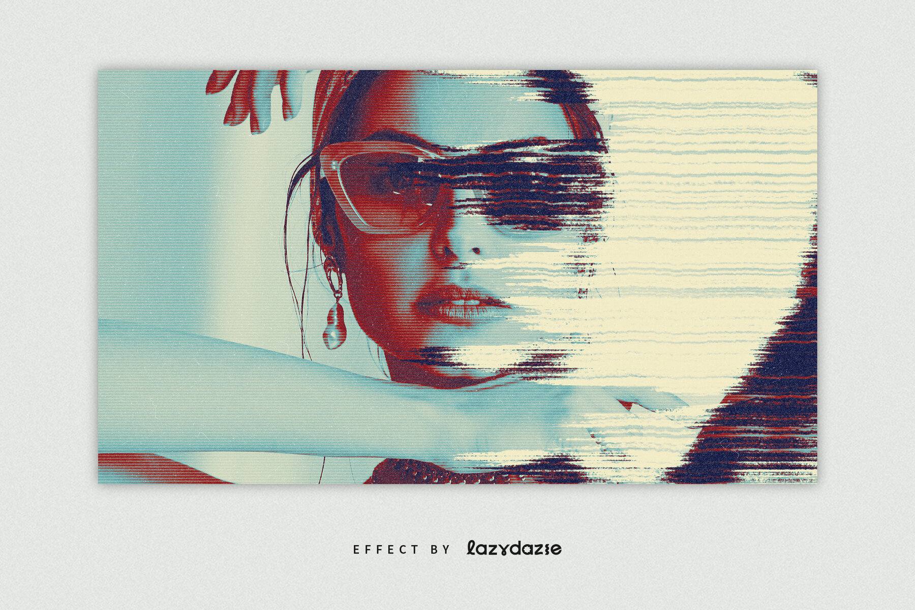 Dissolving Glitch Image Effect Mockup 5