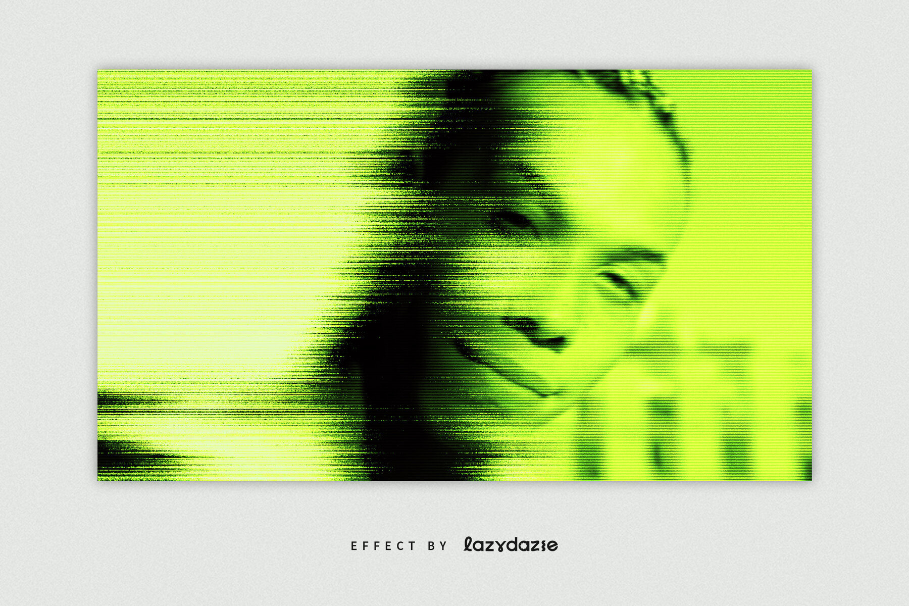 Halftone Smudge Image Effect Mockup 2