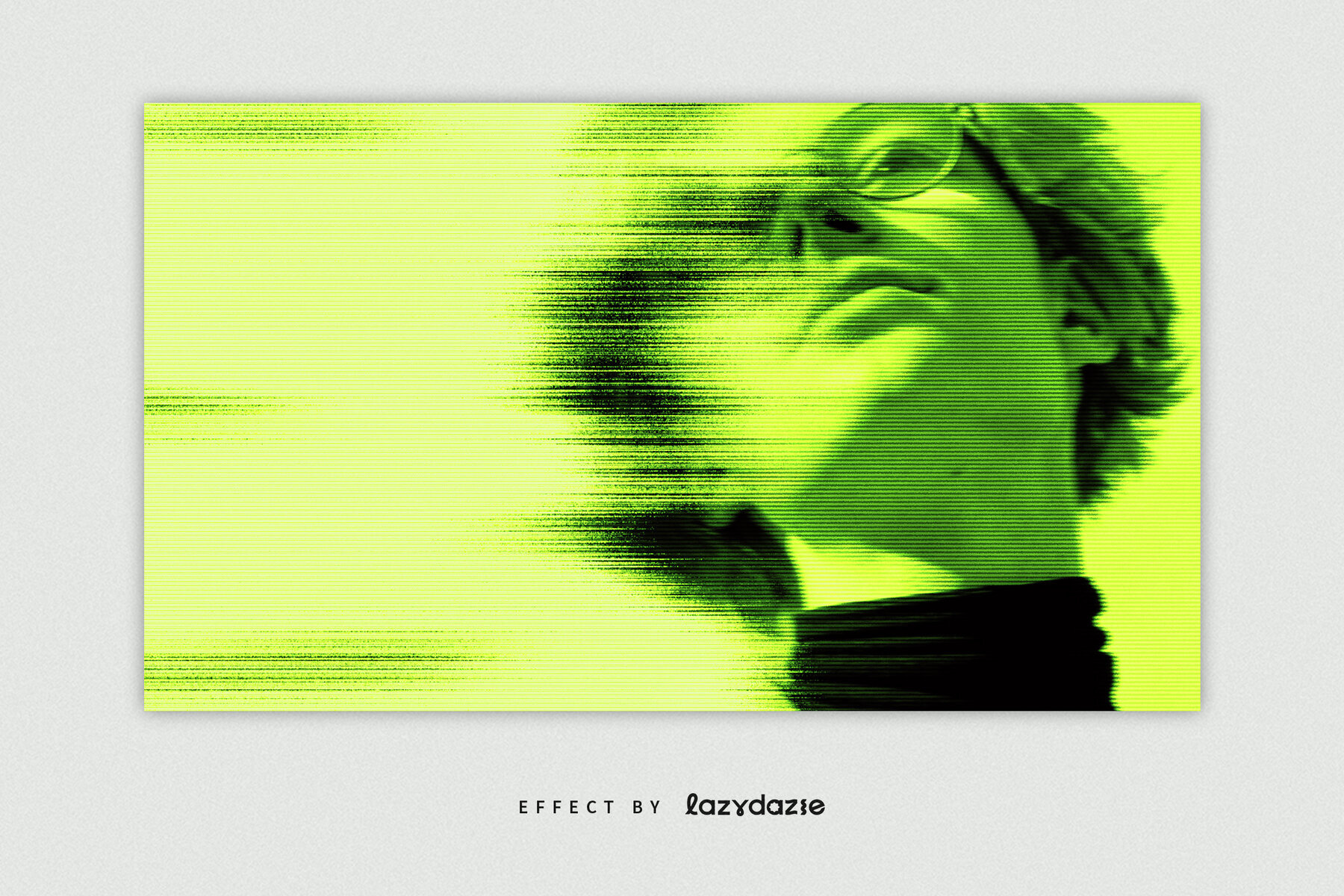 Halftone Smudge Image Effect Mockup 3