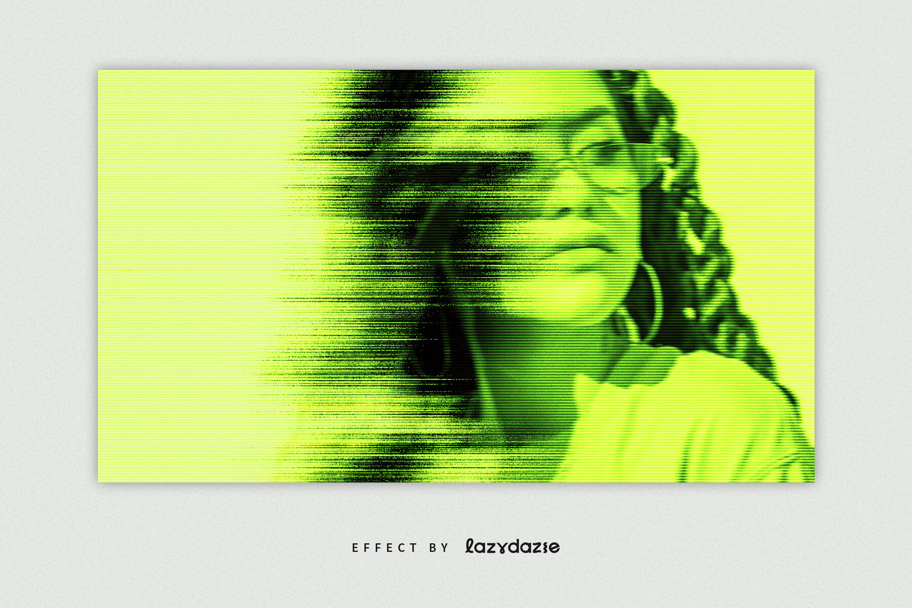 Halftone Smudge Image Effect Mockup 4