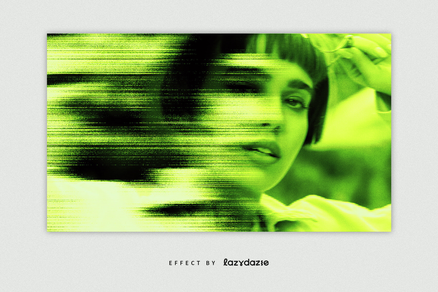 Halftone Smudge Image Effect Mockup 5