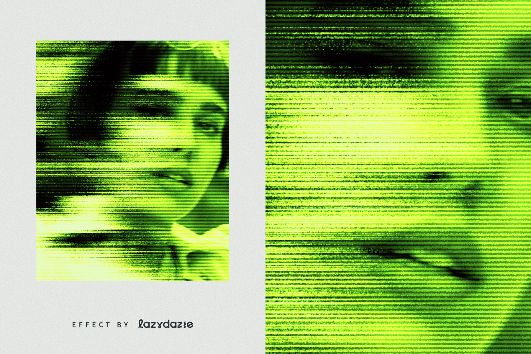 Halftone Smudge Image Effect Mockup 6