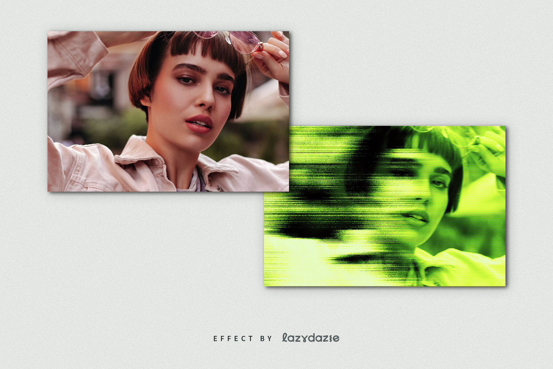 Halftone Smudge Image Effect Mockup 8