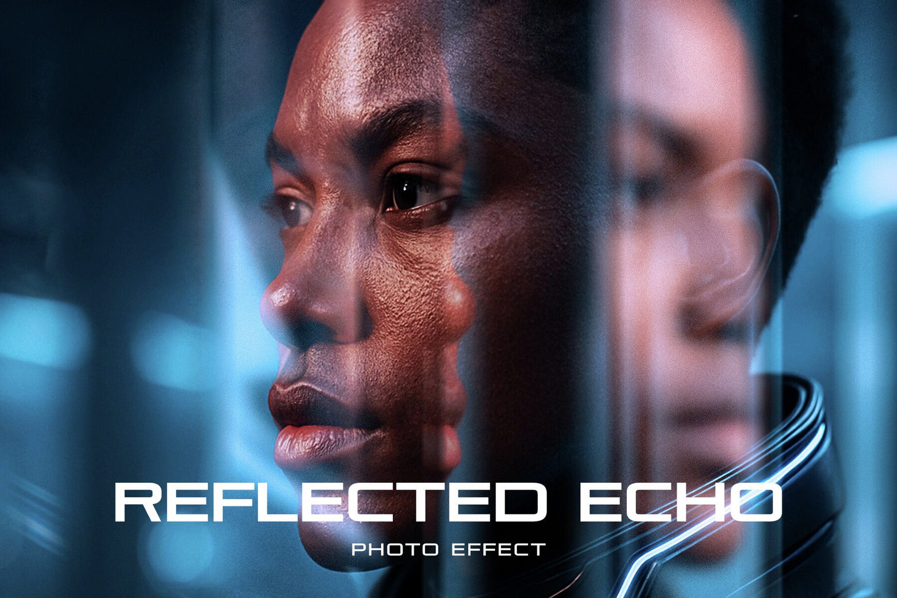 Reflected Image Effect Mockup 1