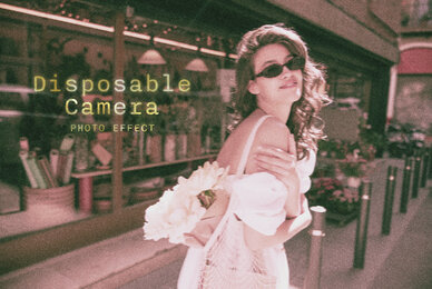Disposable Camera Image Effect Mockup